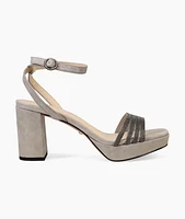 Aliana Platform Heel Pewter Shimmer