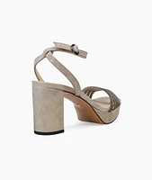 Aliana Platform Heel Pewter Shimmer