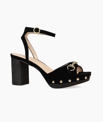 Anara Platform Heel Black Suede