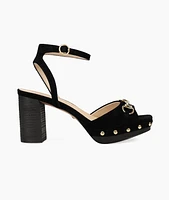 Anara Platform Heel Black Suede