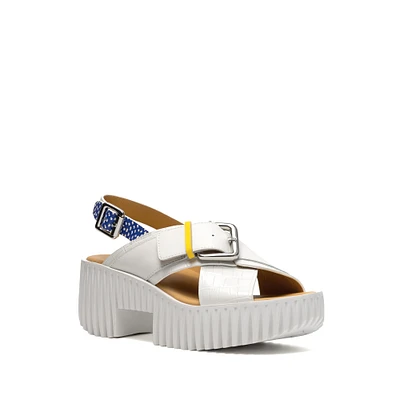 Plia Juno Sandal White Mix