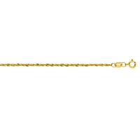 10kt Yellow Gold Inch 1.5mm Semi-Solid Rope Chain 012HSR- | Hannoush Jewelers