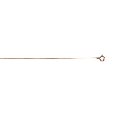 10k Rose Gold 18 Inch Classic Box Chain with Lobster Clasp 028PKLBOX-18 | Hannoush Jewelers