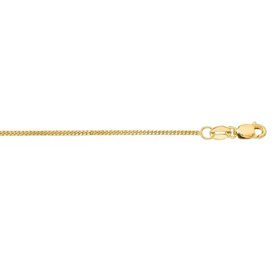 10k Yellow Gold 16 Inch Diamond Cut Gourmette Chain with Lobster Clasp 030GR-16 | Hannoush Jewelers