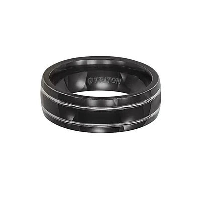 Triton Ladies 7mm Domed Black Titanium Comfort Fit Band 11-2028BT-L.00 | Hannoush Jewelers