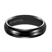 Triton Ladies 6mm Domed Black Titanium Comfort Fit Band 11-2048BT-L.00 | Hannoush Jewelers