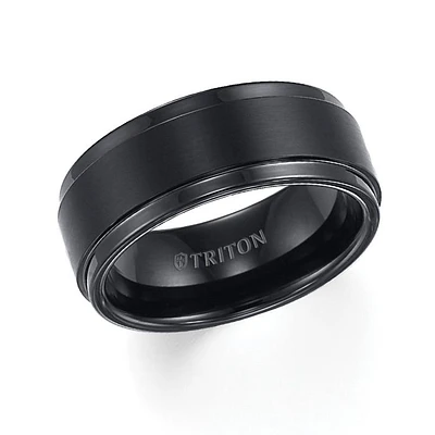 Triton Gents 9mm Black Tungsten Carbide Comfort Fit Band 11-2096BC-G.01 | Hannoush Jewelers