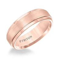 Triton Ladies Rose Tungsten Carbide Comfort Fit Band 11-2097RC-L.00 | Hannoush Jewelers