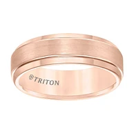 Triton Gents Rose Tungsten Carbide Comfort Fit Band 11-2097RC-G.00 | Hannoush Jewelers