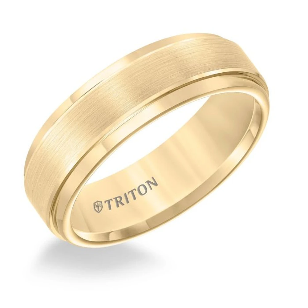 Triton Gents Yellow Tungsten Carbide Comfort Fit Band 11-2097YC-G.00 | Hannoush Jewelers