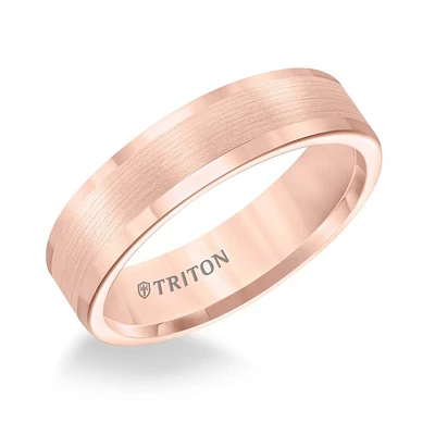 Triton Gents Rose Tungsten Carbide Comfort Fit Band 11-2117RC-G.00 | Hannoush Jewelers