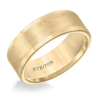 Triton Ladies 8mm Yellow Tungsten Carbide Comfort Fit Band 11-2118YC-L.00 | Hannoush Jewelers