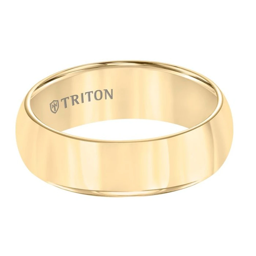 Triton Ladies 7mm Yellow Domed Comfort Fit Band 11-2127YC-L.00 | Hannoush Jewelers