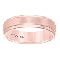 Triton Gents 6mm Rose Tungsten Comfort Fit Band 11-2133RC-G.00 | Hannoush Jewelers