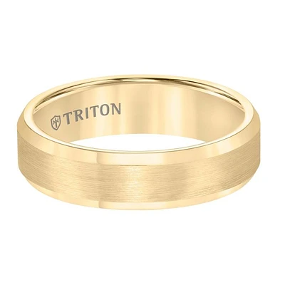 Triton Ladies 6mm Bevel Edge Yellow Tungsten Carbide Comfort Fit Band 11-2233YC-L.00 | Hannoush Jewelers