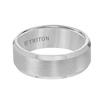 Triton Gents 8mm Tungsten Carbide Comfort Fit Band 11-2320C-G.00 | Hannoush Jewelers