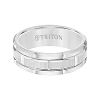 Triton Ladies 8mm White Tungsten Carbide Comfort Fit Band 11-4127HC-L.00 | Hannoush Jewelers