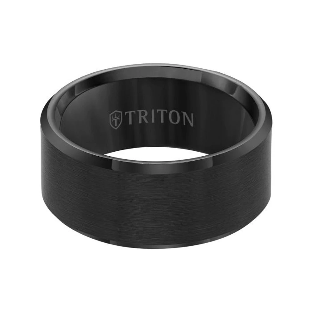 Triton Ladies 10mm Black Tungsten Carbide Comfort Fit Band 11-4128BC-L.00 | Hannoush Jewelers