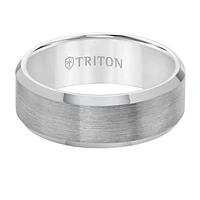 Triton Gents 10mm Gray Tungsten Carbide Comfort Fit Band 11-4128C-G.00 | Hannoush Jewelers