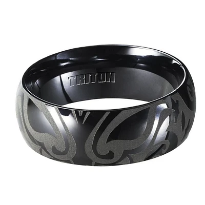 Triton Ladies 8mm Black Titanium Comfort Fit Band 11-4429BT-L.00 | Hannoush Jewelers