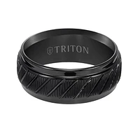 Triton Ladies 9mm Black Tungsten Carbide Comfort Fit Band 11-4654BC-L.00 | Hannoush Jewelers