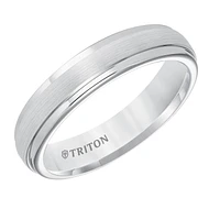 Triton Ladies 5mm White Tungsten Carbide Satin Finish Comfort Fit Band 11-5576HC5-L.00 | Hannoush Jewelers