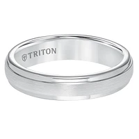 Triton Ladies 5mm White Tungsten Carbide Satin Finish Comfort Fit Band 11-5576HC5-L.00 | Hannoush Jewelers