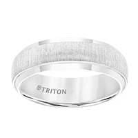 Triton Gents 7mm Low Dome White Tungsten Carbide Band 11-5939HC7-G.00 | Hannoush Jewelers