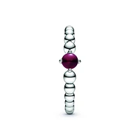 Dark Red Beaded Ring 198867C08 | Hannoush Jewelers