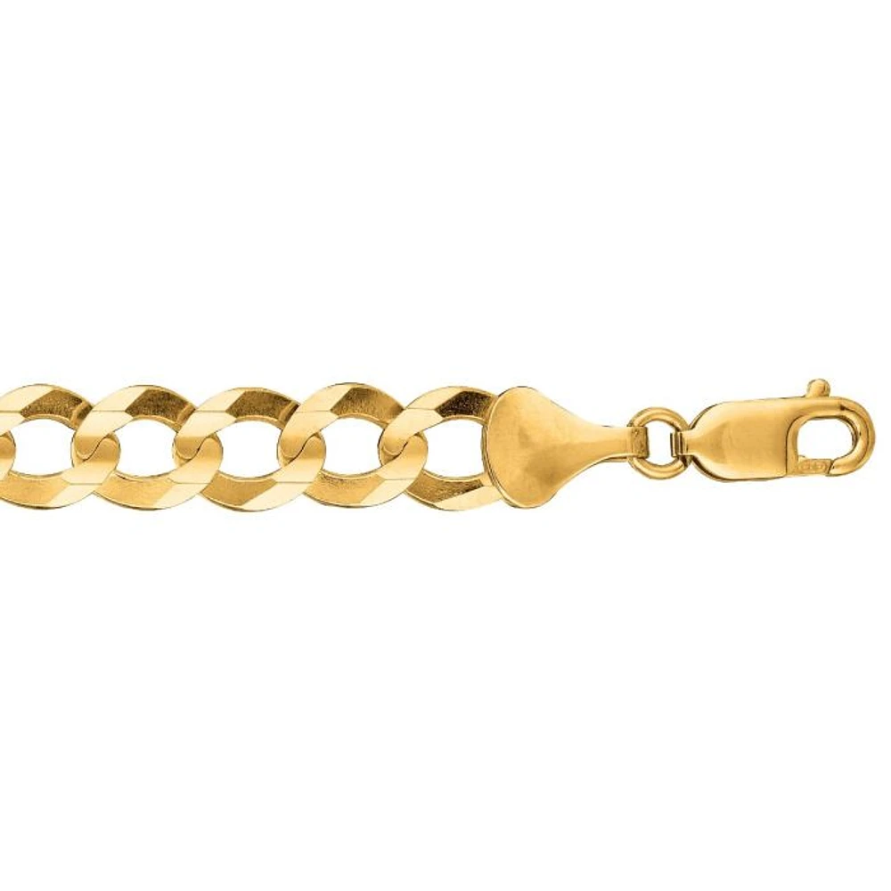 10K 24" Yellow Gold Diamond Cut Comfort Curb Chain with Lobster Clasp 210CC-24 | Hannoush Jewelers