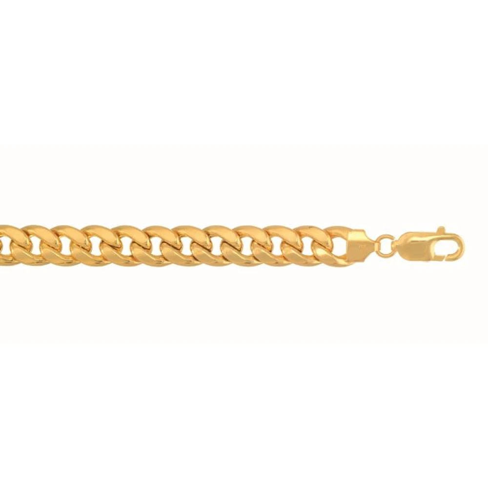 10k 22" Yellow Gold Lite Miami Cuban Link Necklace with Lobster Clasp 210HMC-22 | Hannoush Jewelers