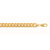 10k 22" Yellow Gold Lite Miami Cuban Link Necklace with Lobster Clasp 210HMC-22 | Hannoush Jewelers