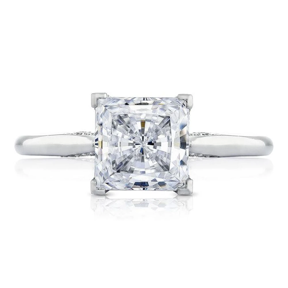 Simply Tacori 18K White Gold Diamond Engagement Ring 0.07 ctw 2650PR7W | Hannoush Jewelers