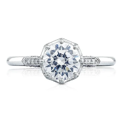 Simply Tacori Platinum Diamond Engagement Ring 0.11ctw 2653RD65 | Hannoush Jewelers