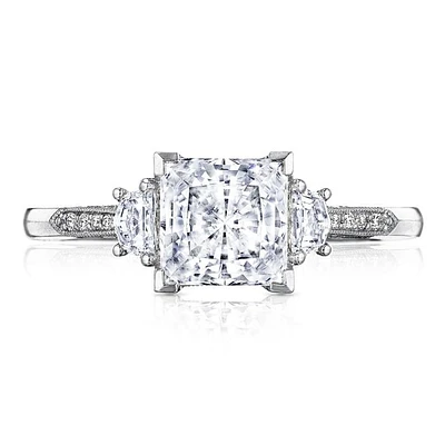 Simply Tacori 18K White Gold Diamond Semi Mount 2659PR65W | Hannoush Jewelers