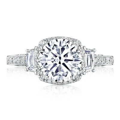 Tacori Dantela Platinum Diamond Semi Mount 2663CU8 | Hannoush Jewelers