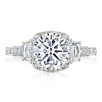 Tacori Dantela Platinum Diamond Semi Mount 2663CU8 | Hannoush Jewelers