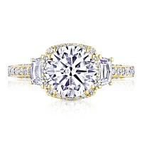 Tacori Dantela 18K Yellow Gold Diamond Semi Mount 2663CU8Y | Hannoush Jewelers