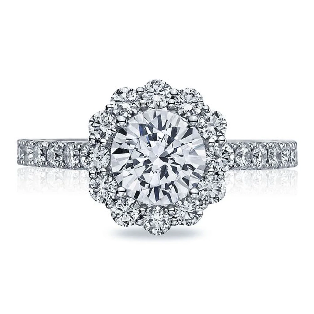 Tacori Full Bloom Platinum Diamond Semi Mount 37-2RD7 | Hannoush Jewelers