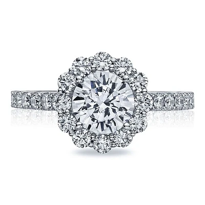 Tacori Full Bloom Platinum Diamond Semi Mount 37-2RD7 | Hannoush Jewelers