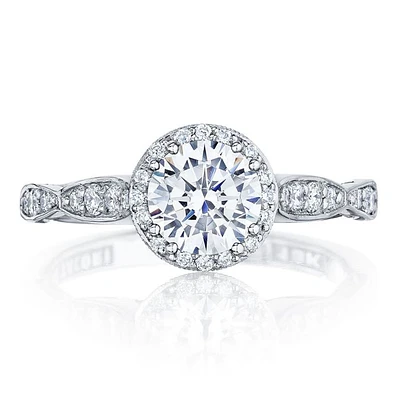 Tacori Dantela Platinum Diamond Semi Mount 39-2RD6 | Hannoush Jewelers