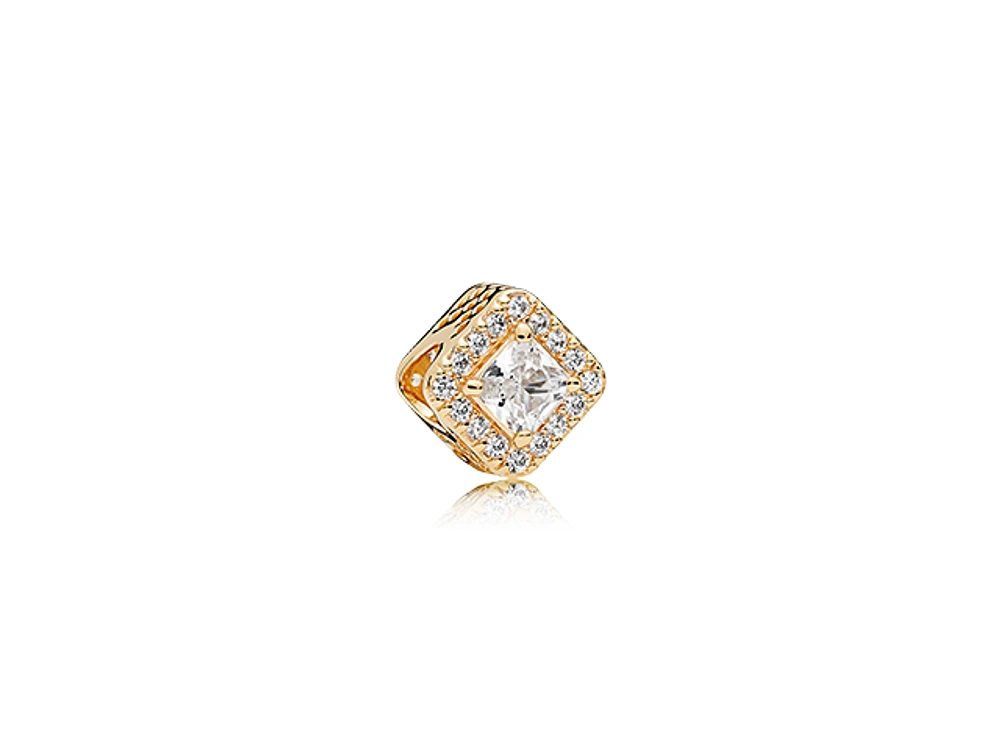 Pandora Geometric Radiance Charm, 14k Gold & Clear CZ Charm 756207CZ | Hannoush Jewelers