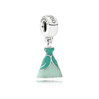 Pandora Disney Ariel's Dress Dangle with Ocean Green and Seafoam Enamel 791577ENMX | Hannoush Jewelers