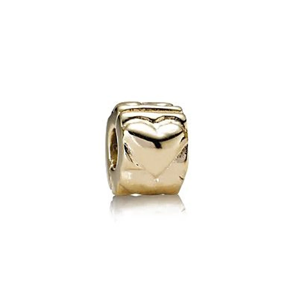 PANDORA 14k Gold Heart Clip 750243 | Hannoush Jewelers