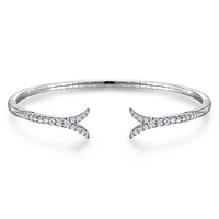 Gabriel & Co. - BG3913-65W45JJ - 14K White Gold Split Diamond Bangle | Hannoush Jewelers