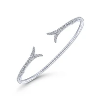 Gabriel & Co. - BG3913-65W45JJ - 14K White Gold Split Diamond Bangle | Hannoush Jewelers