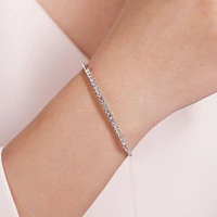 Gabriel & Co. - BG3975-65W45JJ - 14K White Gold Diamond Bangle | Hannoush Jewelers