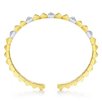 Gabriel & Co. - BG4225-62M45JJ - 14K White-Yellow Gold Diamond Bangle | Hannoush Jewelers