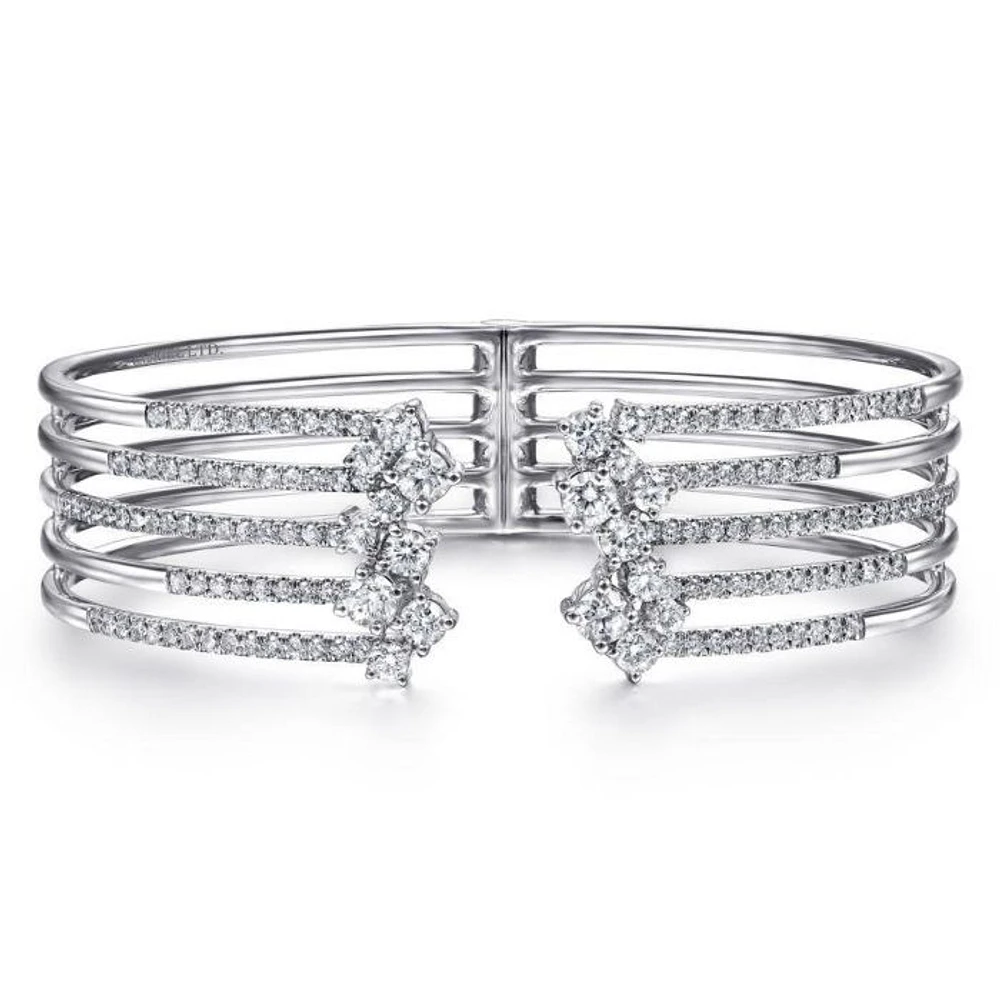 Gabriel & Co. - BG4365-65W84JJ - 18K White Gold Diamond Bangle | Hannoush Jewelers