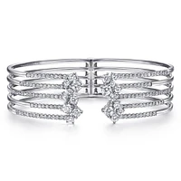 Gabriel & Co. - BG4365-65W84JJ - 18K White Gold Diamond Bangle | Hannoush Jewelers